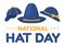 National Hat Day Celebrated Each Year on January 15th with Fedora Hats, Cap, Cloche or Derby in Flat Cartoon Illustration