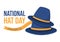 National Hat Day Celebrated Each Year on January 15th with Fedora Hats, Cap, Cloche or Derby in Flat Cartoon Illustration