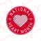 National heart month concept in flat style