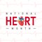 National heart month concept in flat style