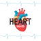 National heart month concept in flat style