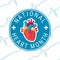 National heart month concept in flat style