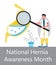 National Hernia awareness month concept vector. Medical eventin June