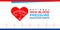 National high blood pressure education month. Vector horizontal banner, poster for social media, articles. Heart, the scale of the