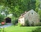 National Historic stone house and covered bridge Pooles Forge Pennsylvania USA