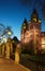 National History Museum in London at night