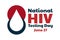 National HIV Testing Day concept. Template for background, banner, card, poster with text inscription. Vector EPS10