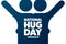 National Hugging Day. January 21. Holiday concept. Template for background, banner, card, poster with text inscription