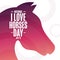 National I Love Horses Day. July 15. Holiday concept. Template for background, banner, card, poster with text