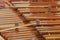 National instrument of Guatemala made with Hormigo wood the marimba keyboard.