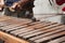 National instrument of Guatemala made with Hormigo wood the marimba keyboard.