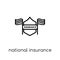 National insurance icon. Trendy modern flat linear vector Nation