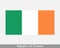 National Ireland. Irish Country Flag. Republic of Ireland Detailed Banner. EPS Vector Illustration Cut File