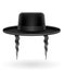 National jewish black hat with sidelocks vector illustration