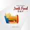 National Junk Food Day Background Design