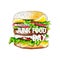 National Junk Food Day . Fast food burger pencil drawing junk food . American delicacy meal. Junk Food Day Poster, July