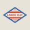 National labor day logo, flat style
