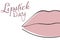 National Lipstick Day. Holiday concept. Template for background, banner, card, poster with text inscription. Vector