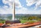 National mall Washington Monument obelisk from top