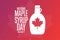 National Maple Syrup Day. December 17. Holiday concept. Template for background, banner, card, poster with text