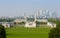 The National Maritime Museum and Canary Wharf in the background