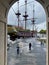 The National Maritime Museum is a huge historical building. Replica of the Amsterdam ship