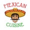 National mexican cuisine chef in sombrero