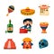 National Mexican Objects Vector Illustration