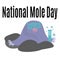 National Mole Day, idea for poster, banner, flyer or funny postcard