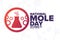 National Mole Day. October 23. Holiday concept. Template for background, banner, card, poster with text inscription