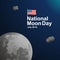 National Moon day illustration