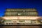 The National Museum of African American History and Culture at night, in Washington, DC