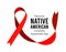 National Native American HIV AIDS Awareness Day. Vector illustration on white