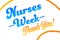 National Nurses Week. Holiday concept. Template for background, banner, card, poster with text inscription. Vector EPS10