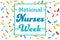 National Nurses Week. Holiday concept. Template for background, banner, card, poster with text inscription. Vector EPS10