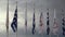 National and Olympic flags near Panathenaic Stadium in Athens