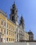 National palace of Mafra. Neighborhood of Lisbon, Portugal. Franciscan monastery. Baroque architecture style. Concept of travel