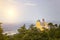 National Palace of Pena at sunset view. Portugal