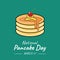 National Pancake Day is celebrated on March 1 this year. vector illustration