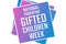 National Parenting Gifted Children Week. Holiday concept. Template for background, banner, card, poster with text