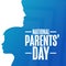 National Parents Day. Holiday concept. Template for background, banner, card, poster with text inscription. Vector EPS10