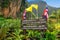 National park board on Phi Phi Leh Island, Krabi Province, Thailand