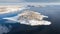 National Park Ladoga Skerries, in winter in Karelia Russia Small  stone islands in the snow on Lake Ladoga