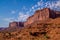 National Park Monument Valley. Magnificent stone cliffs at dawn