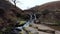 National Park Peak District , Three Shire Heads near Buxton , view from drone, 2023 March