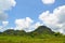 National park Vinales in clouds