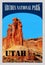 National Parks USA, Arches NP, Travel Poster