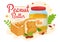 National Peanut Butter Day Vector Illustration on 24 January with Jar of Peanuts Butters for Poster or Banner in Flat Cartoon