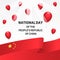 National people China day concept background, isometric style