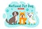 National Pet Day Vector Illustration on April 11 with Cute Pets of Cats and Dogs for Celebrate your Animal Companion